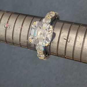 Elegant Gold Plated Sterling Silver Ring  with CZ